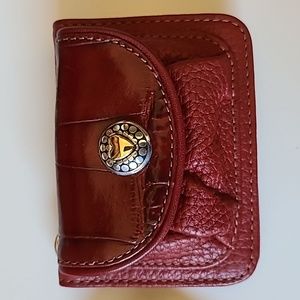 Brighton Red Leather Mini Wallet